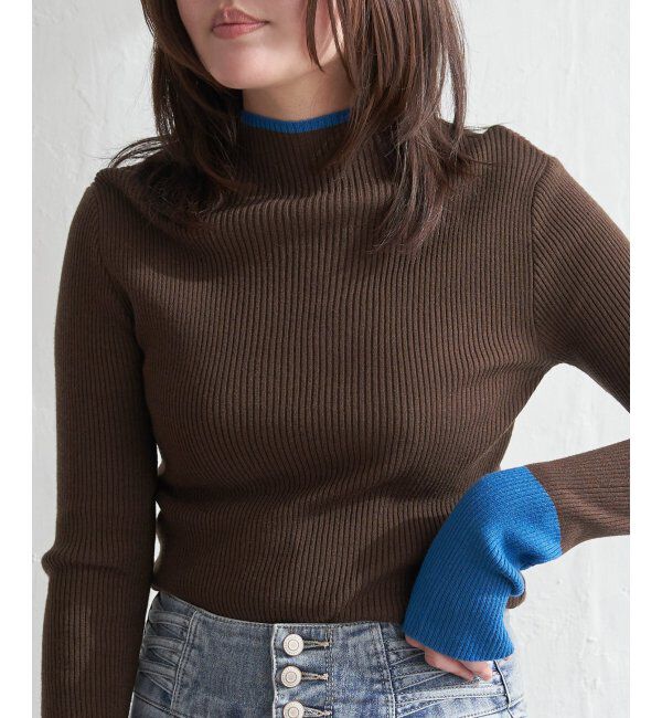 VENCE share style「配色クールクールハイネックプルオーバー」|タンクトップ|