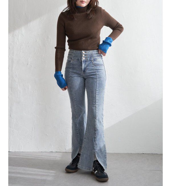 VENCE share style「配色クールクールハイネックプルオーバー」|タンクトップ|