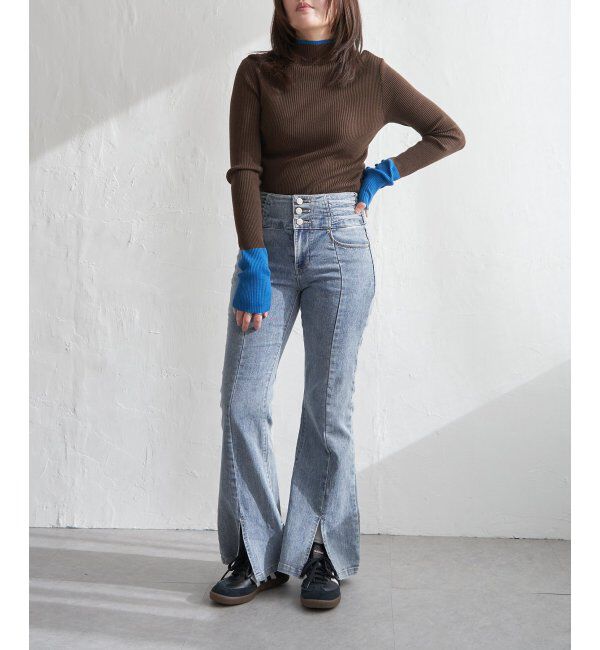 VENCE share style「配色クールクールハイネックプルオーバー」|タンクトップ|