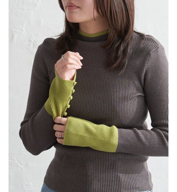 VENCE share style「配色クールクールハイネックプルオーバー」|タンクトップ|