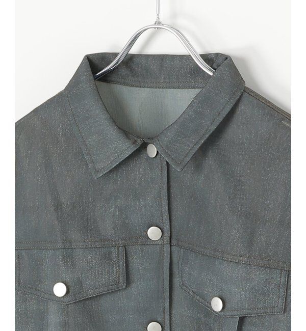 VENCE share style「シアーダンボールデニムプリントGジャン」|ブルゾン・スタジャン|