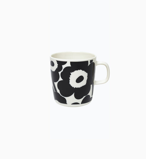 Marimekko「Unikko マグカップ 400ml」|その他|ブラック&times;ホワイト
