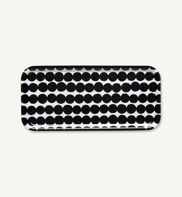 Marimekko「Rasymatto トレイ15x32cm」|その他|ブラック&times;ホワイト