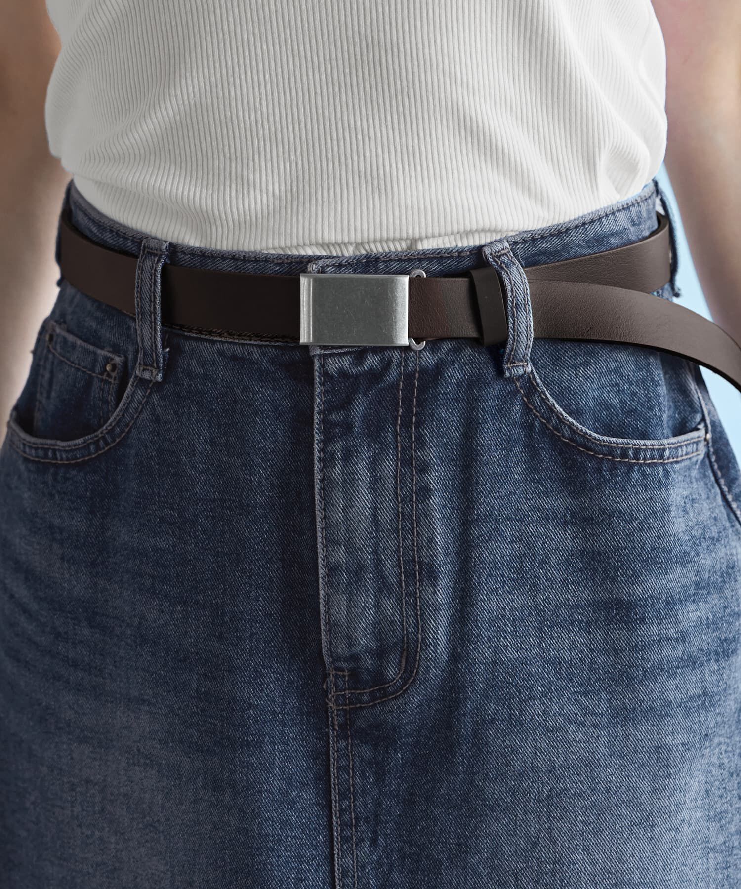 STYLE DELI「ガチャバックルのリアルレザーベルト」|ベルト|