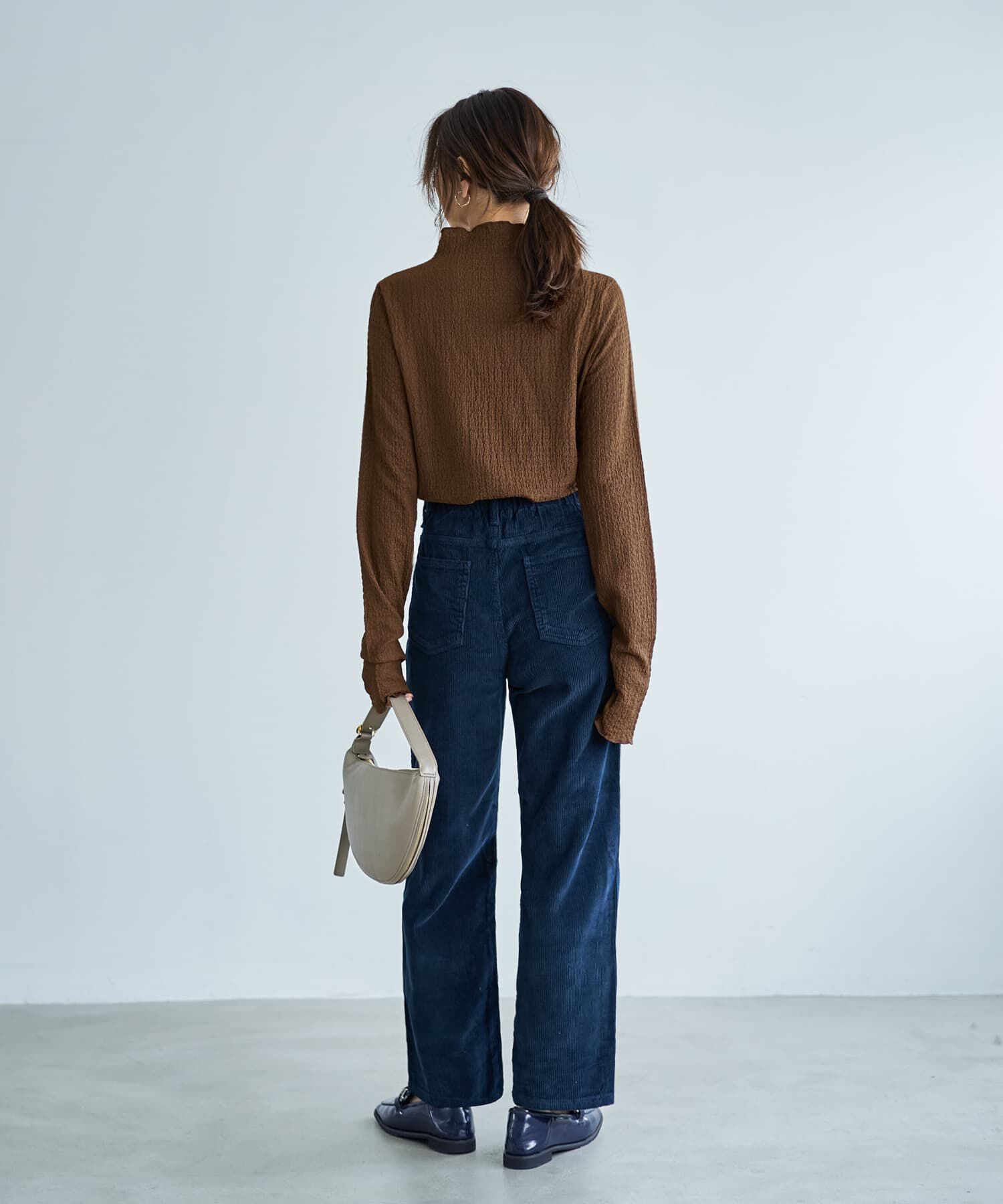 STYLE DELI「バブルシャーリングボトルネックトップス」|Tシャツ・カットソー|