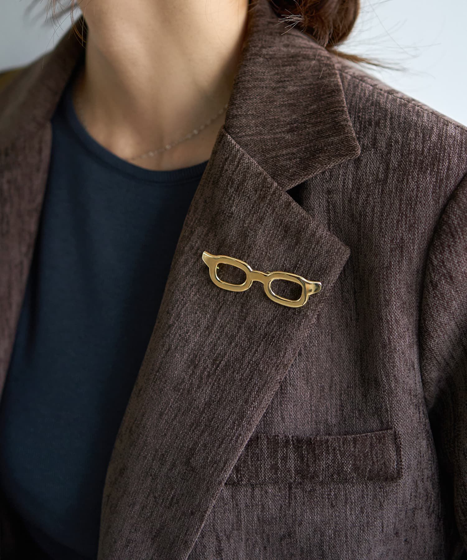 STYLE DELI「ぽってりメガネブローチ」|ブローチ・コサージュ|