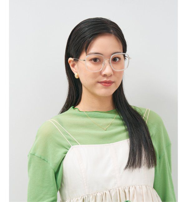  「ウェリントン型 四角形 メガネ 多角形│小顔効果 メタルフレーム│ビッグシェイプ｜ レンズ交換券付」|メガネ|