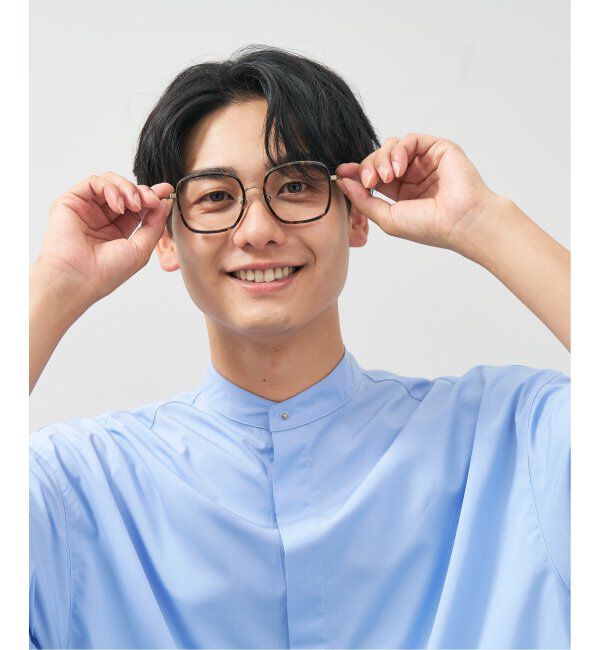  「ウェリントン型 四角形 メガネ 多角形│小顔効果 メタルフレーム│ビッグシェイプ｜ レンズ交換券付」|メガネ|