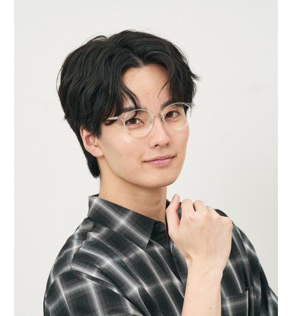  「ボストン型 メガネ｜クリアカラー｜伊達メガネ 度付きメガネ｜ユニセックス  レンズ交換券付」|メガネ|