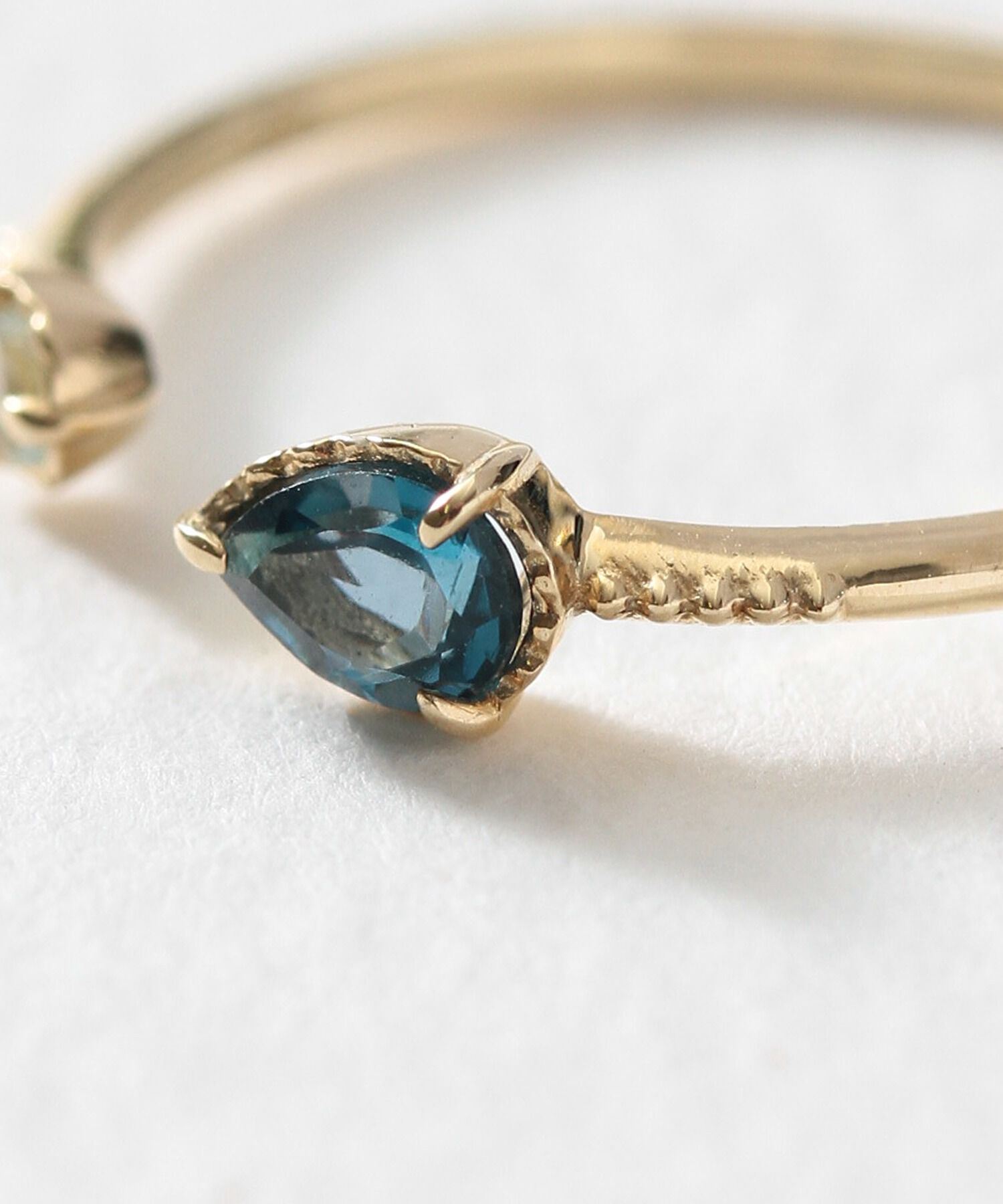  「K10 ロンドンブルートパーズ&times;アクアマリン オープンリング」|リング|