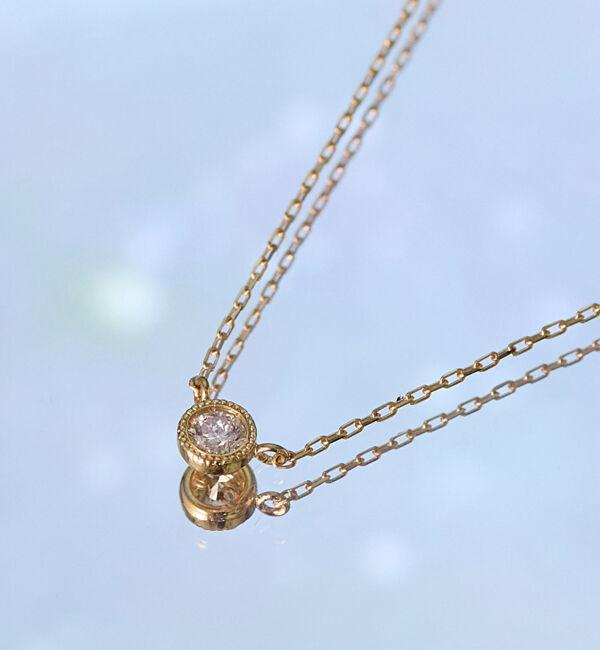 JUPITER「【K18】一粒ダイヤモンドネックレス」|ネックレス|