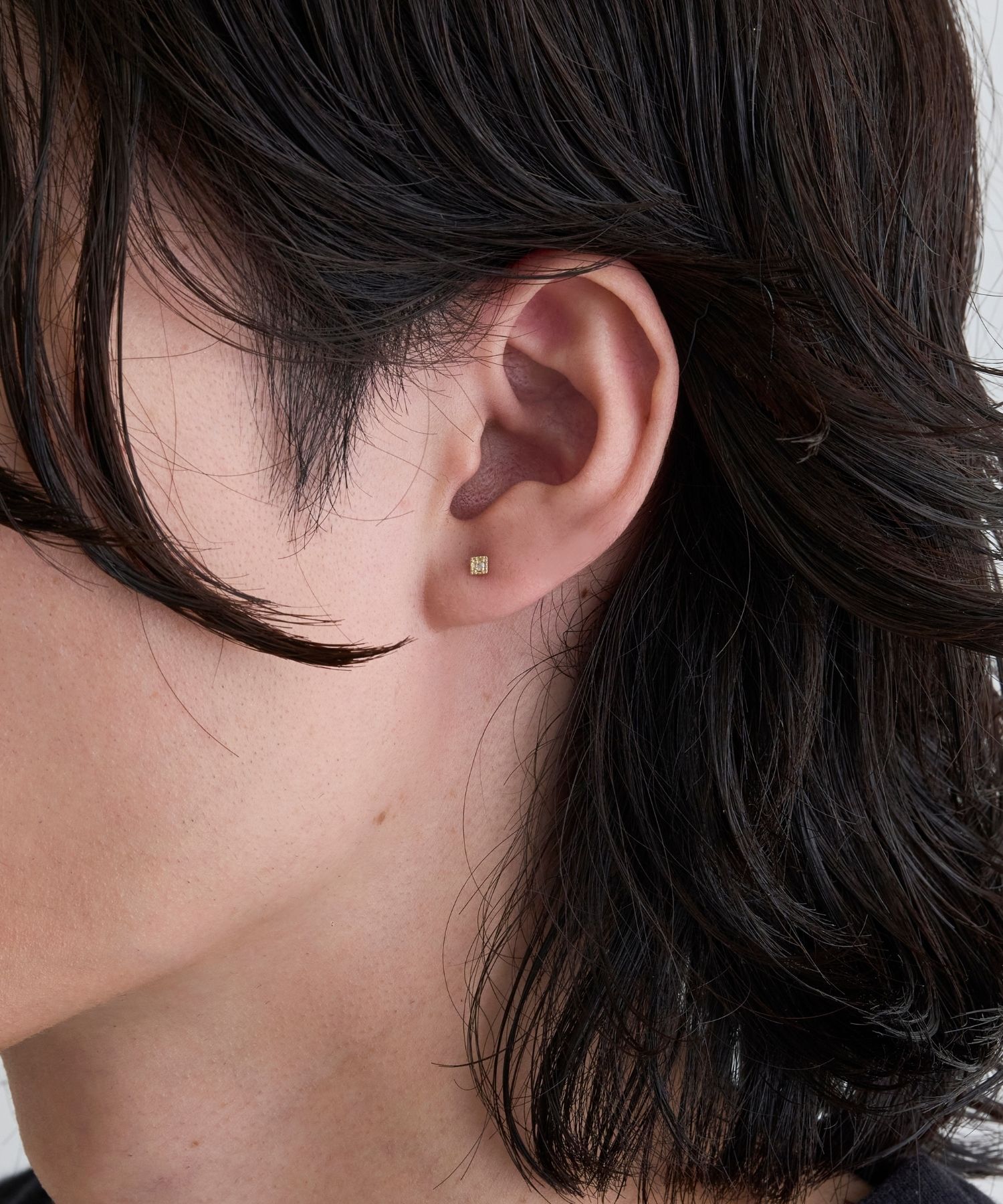 JUPITER「【K10】ダイヤモンドスクエアピアス」|ピアス|
