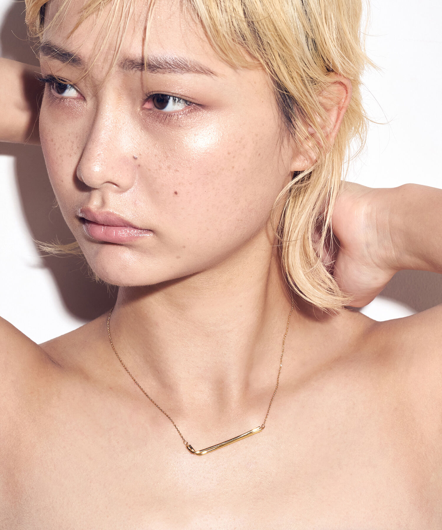 JUPITER「【SV925】ダブルバーダイヤモンドネックレス/ペア」|ネックレス|