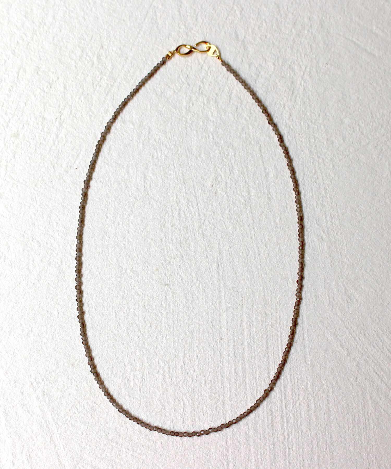 JUPITER「天然石ビーズネックレス/金属アレルギー対応/ニッケルフリー　スモーキークォーツ」|ネックレス|