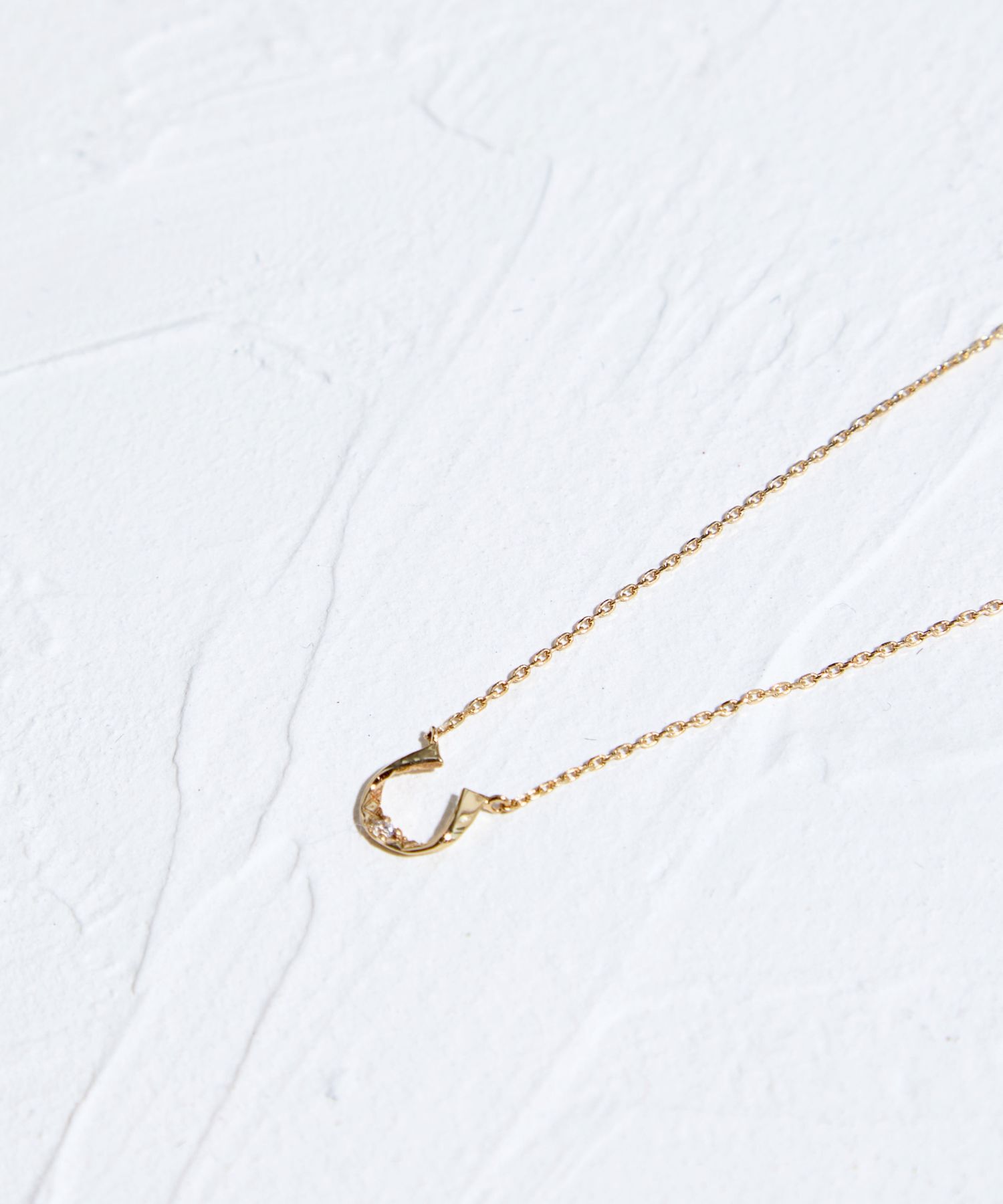 JUPITER「【K10】バテイダイヤモンドネックレス<全長約40.5cm(調節した時の長さ37㎝)>」|ネックレス|