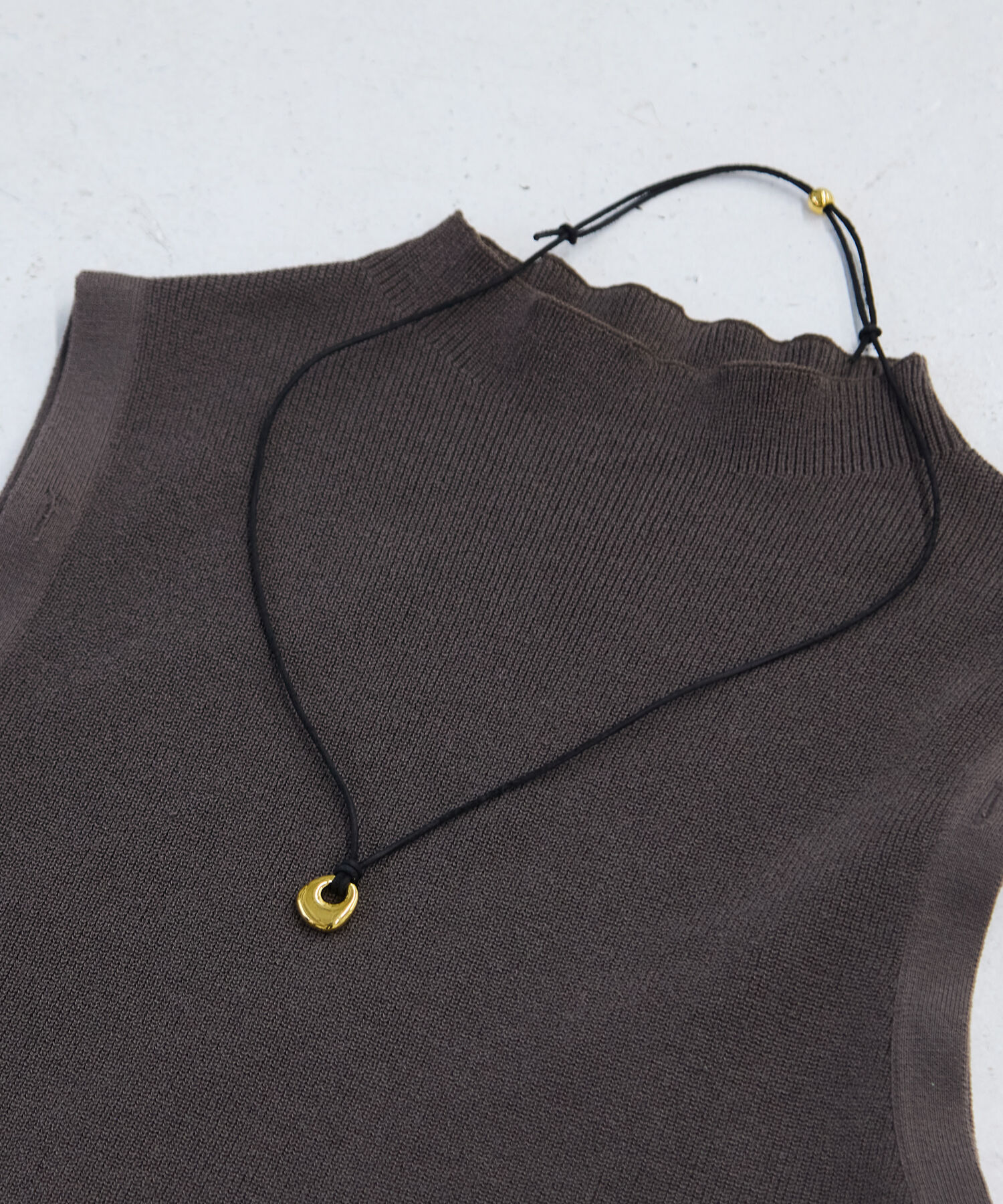 JUPITER「【牛革・SV】メタルトップコードネックレス ゴールド」|ネックレス|