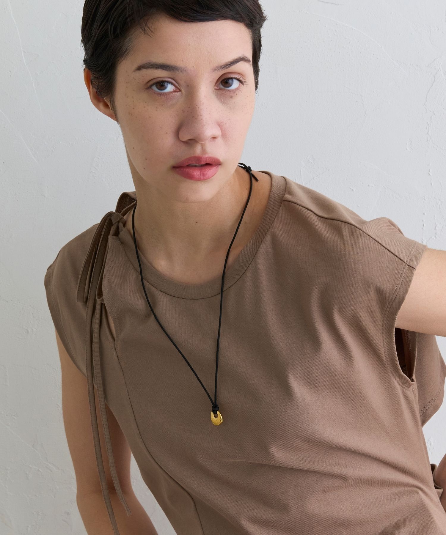 JUPITER「【牛革・SV】メタルトップコードネックレス ゴールド」|ネックレス|