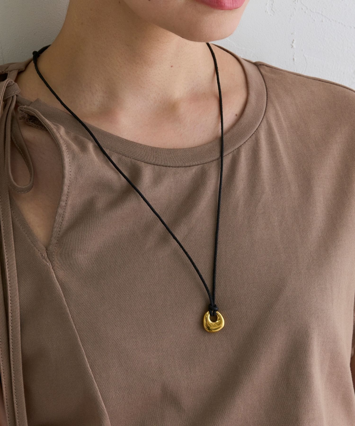 JUPITER「【牛革・SV】メタルトップコードネックレス ゴールド」|ネックレス|