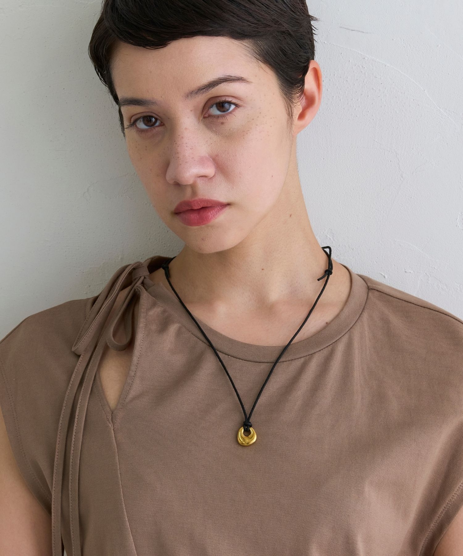 JUPITER「【牛革・SV】メタルトップコードネックレス ゴールド」|ネックレス|