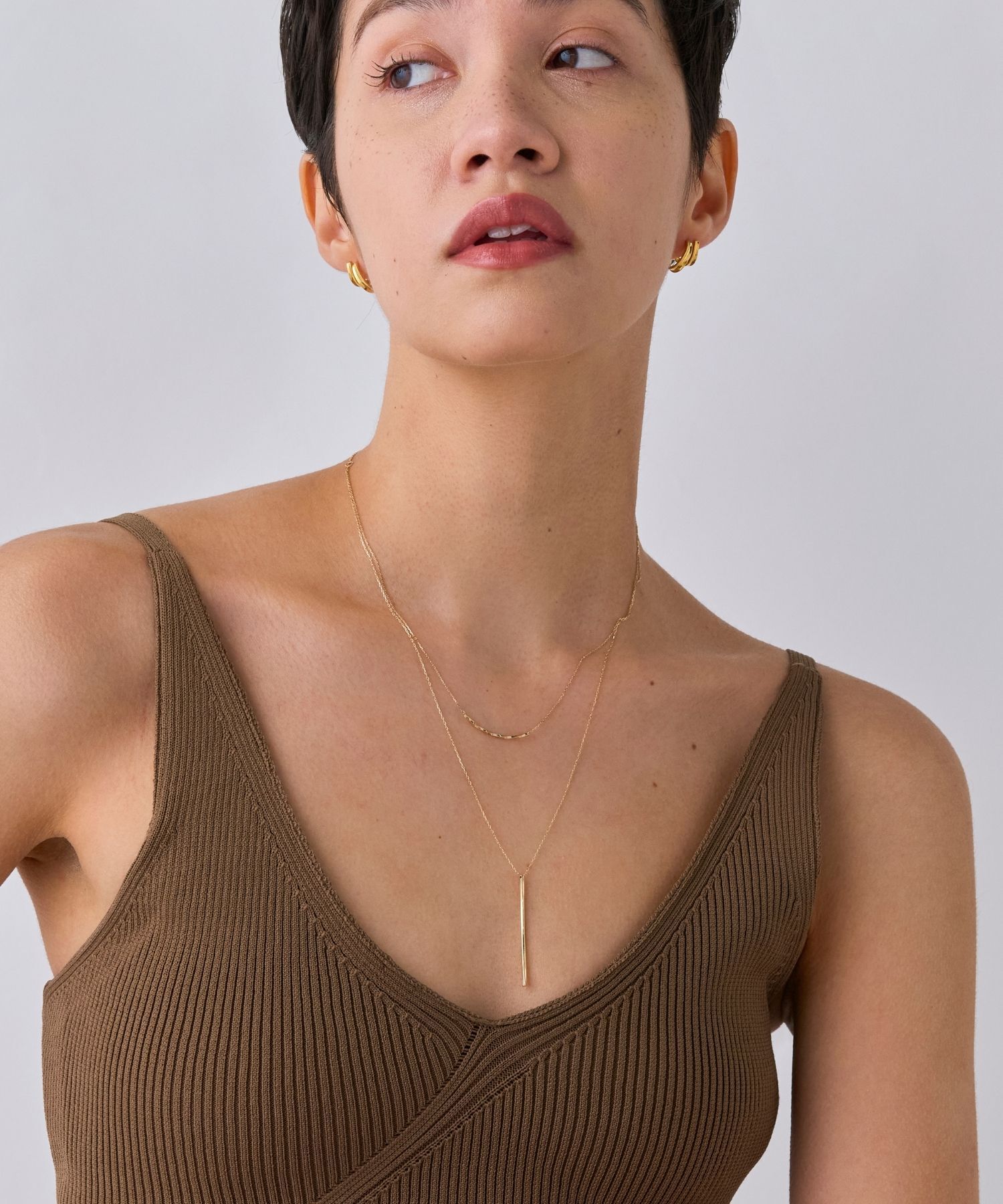 JUPITER「【K10】ツイストバーネックレス」|ネックレス|