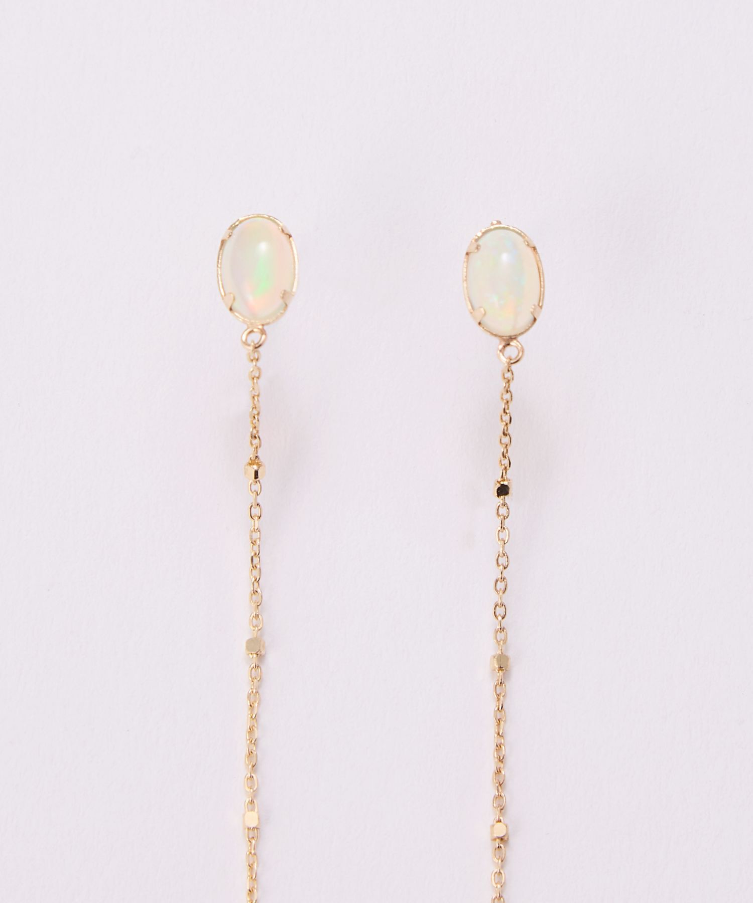 JUPITER「【K10】天然石ロングピアス オパール」|ピアス|