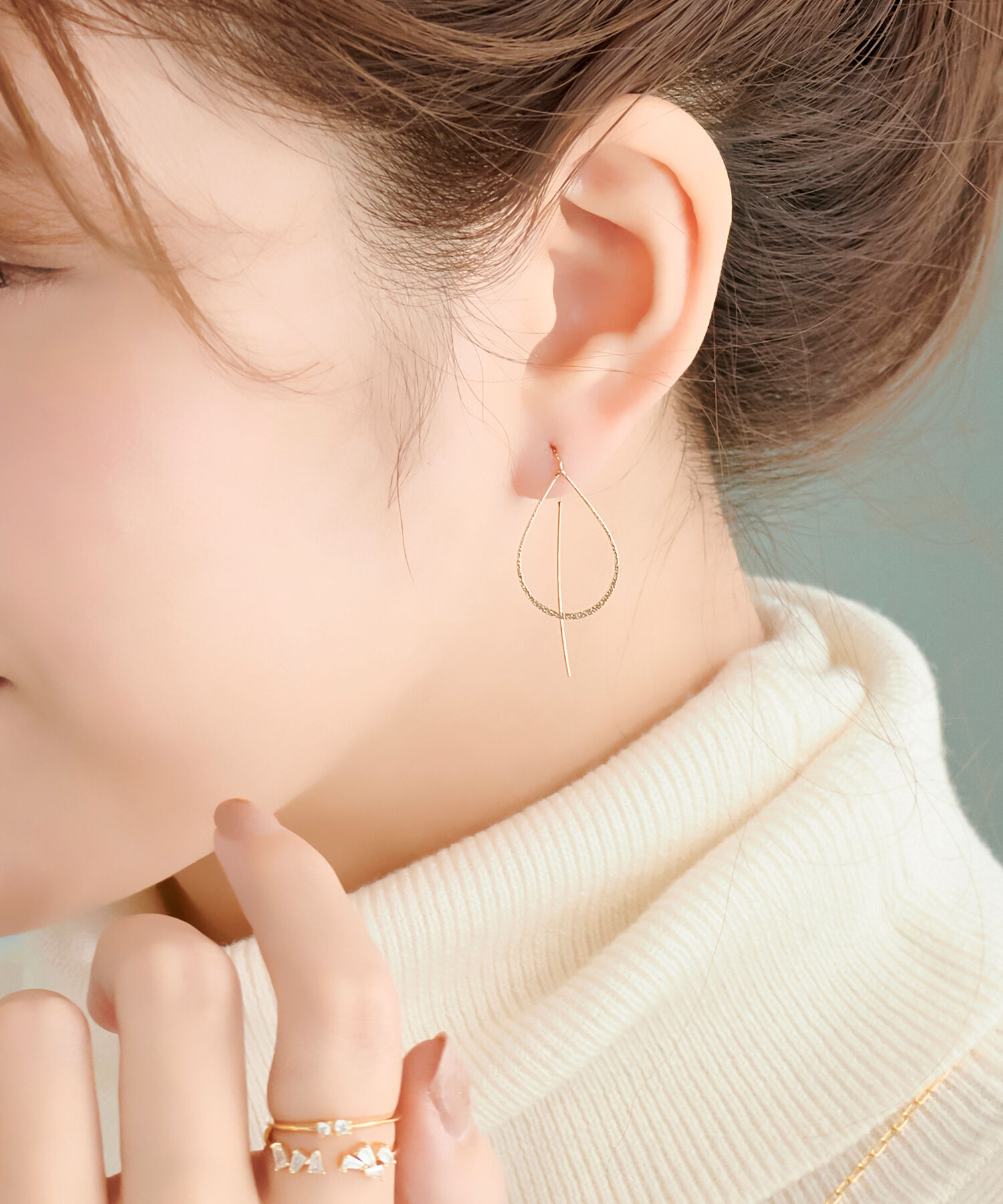 Phoebe「【K10】ドロップラインアメリカンピアス/BOX付き」|ピアス|