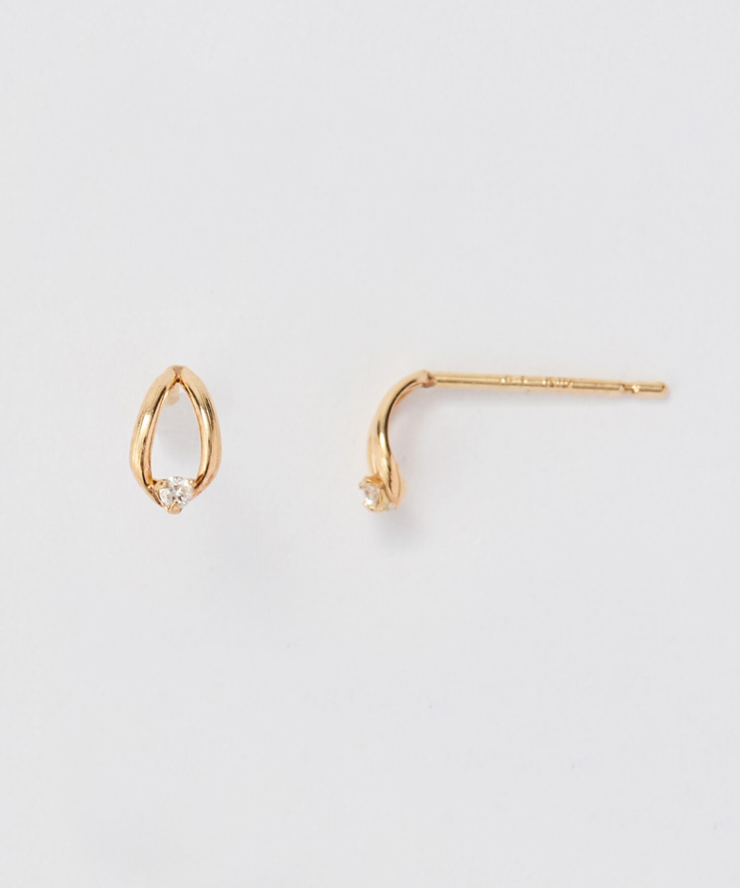 Phoebe「【K10】リーフダイヤモンドピアス/BOX付き」|ピアス|