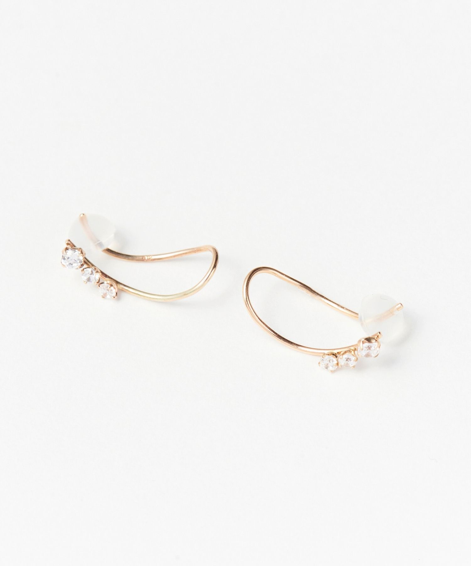 Phoebe「【K10】ラインビジューピアス&イヤリング/BOX付き」|ピアス|