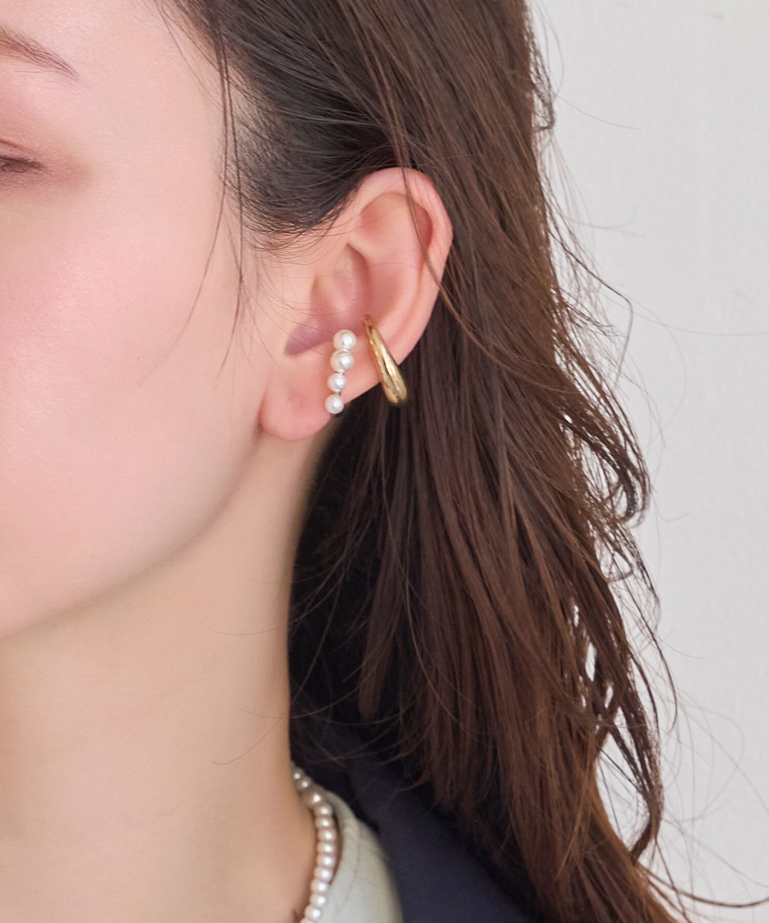 Phoebe「【シリーズ累計販売10000点突破！】ドレッシングパールイヤーカフ　ゴールド」|イヤーカフ|