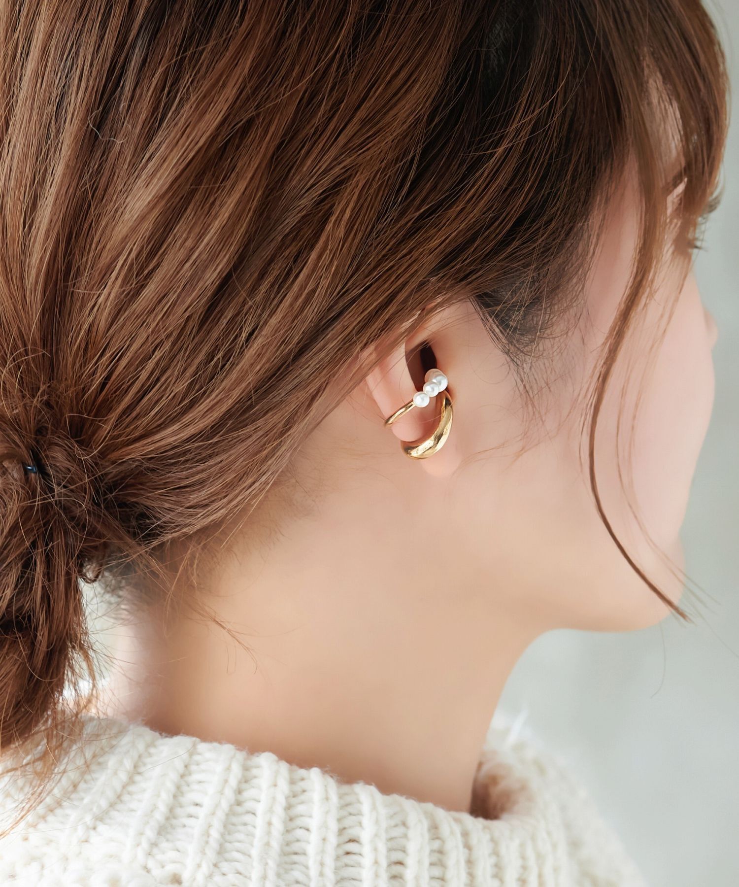 Phoebe「【シリーズ累計販売10000点突破！】ドレッシングパールイヤーカフ　ゴールド」|イヤーカフ|