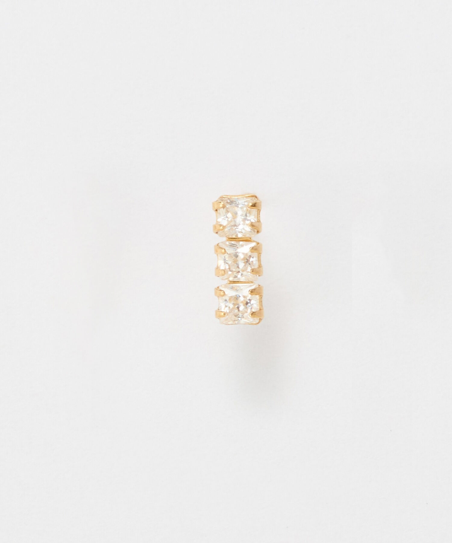 Phoebe「【K10】ストーンバーピアス(片耳)　ゴールド/BOXつき」|ピアス|