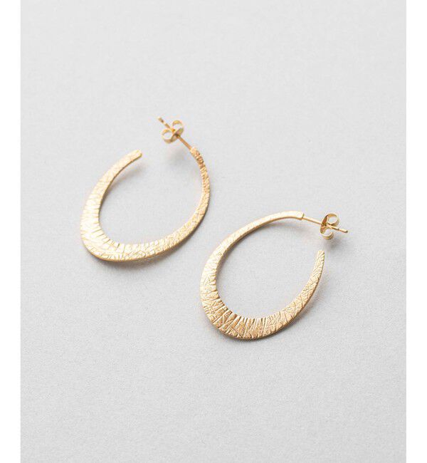 ete「クラフト オーバル ピアス」|ピアス|