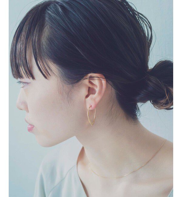 ete「クラフト オーバル ピアス」|ピアス|