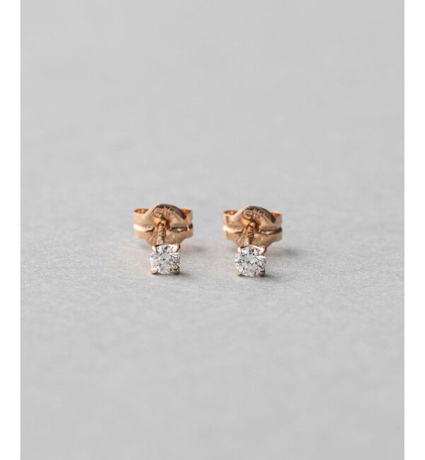 ete「K18 ダイヤモンド 0.1ct ピアス「ブライト」」|ピアス|