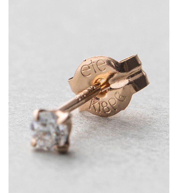 ete「K18 ダイヤモンド 0.1ct ピアス「ブライト」」|ピアス|