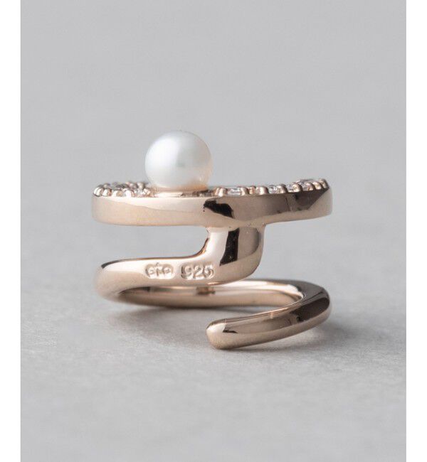 ete「パール/ビジュー ループイヤリング」|イヤリング|