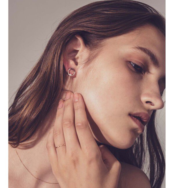 ete「パール/ビジュー ループイヤリング」|イヤリング|