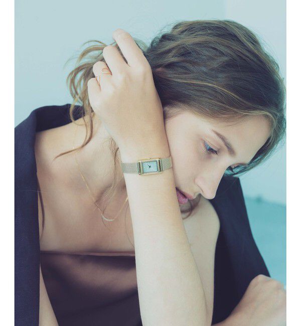 ete「ソーラーウォッチ スクエア メッシュベルト」|腕時計|