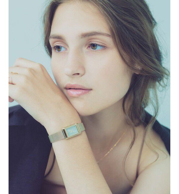 ete「ソーラーウォッチ スクエア メッシュベルト」|腕時計|