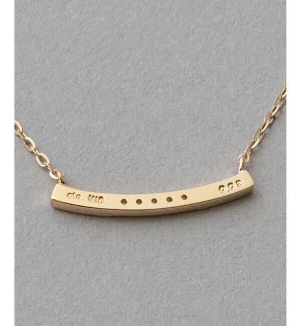 ete「[レイヤード] K10YG ダイヤモンド プレート ネックレス」|ネックレス|