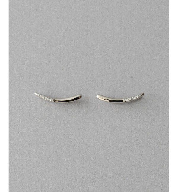 ete「[ONLINE Limited] ビジュー イヤークリップ」|イヤリング|プラチナム