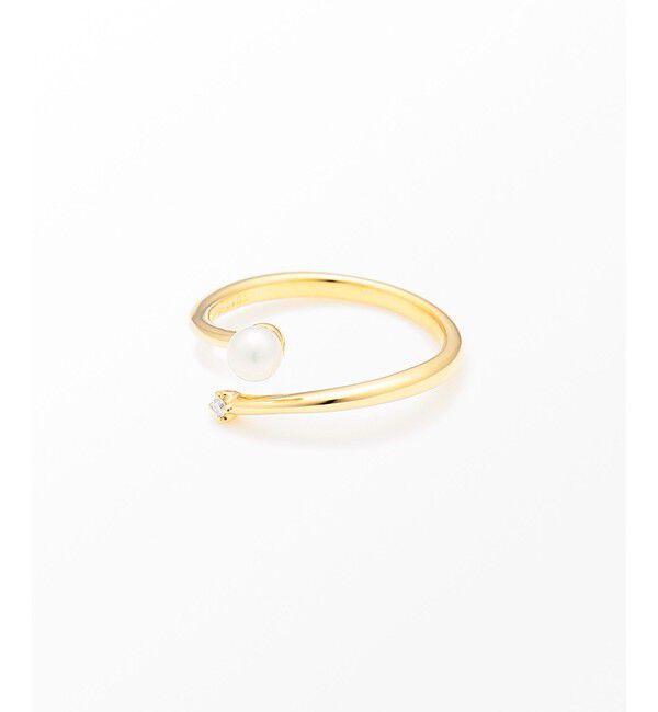 Jouete「ダイヤモンド&times;パール フォークリング」|リング|
