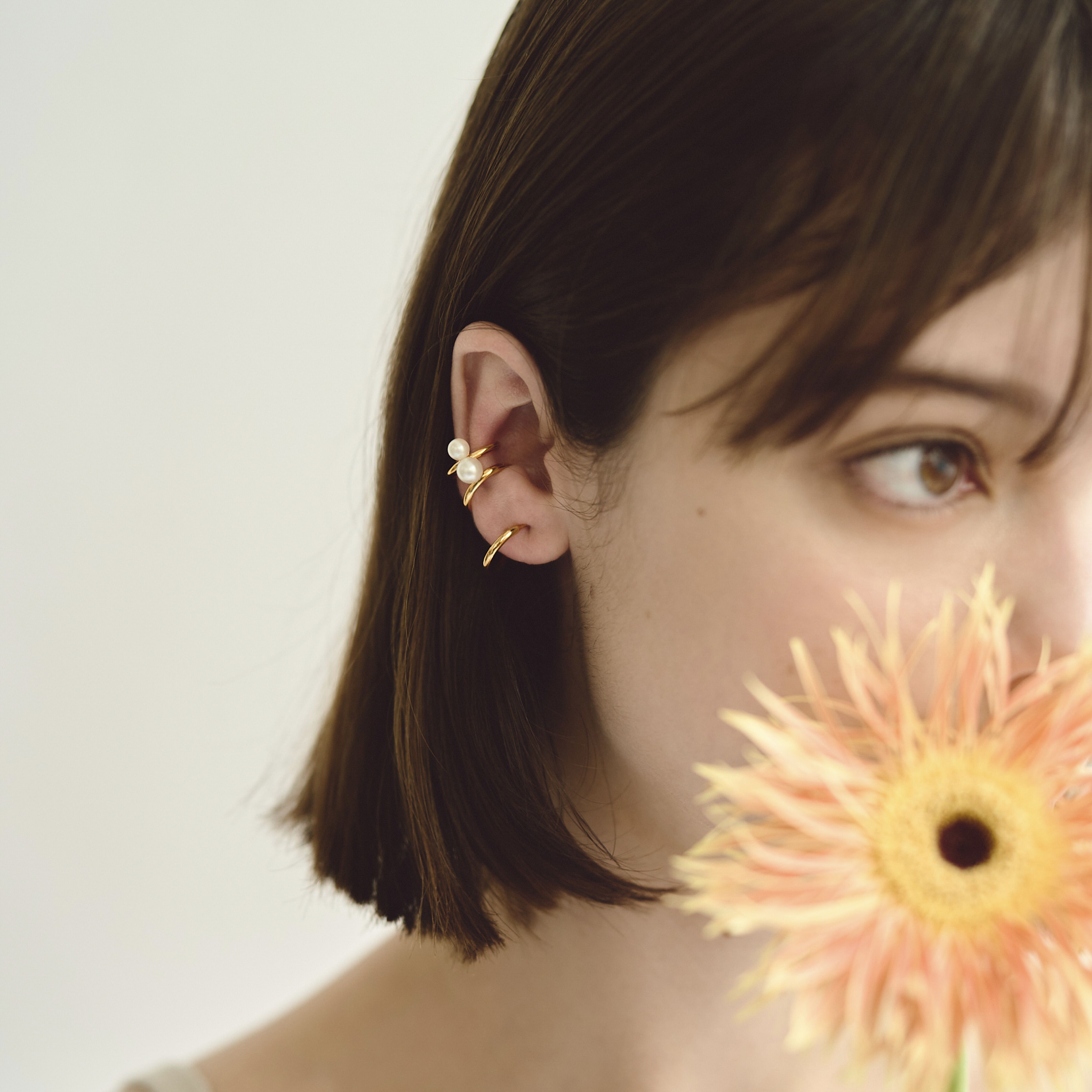 warmth「Vertical Pearl Ear Cuff」|イヤーカフ|