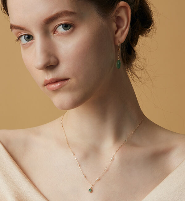 agete「K10エメラルドリバーシブルチャーム」|その他|