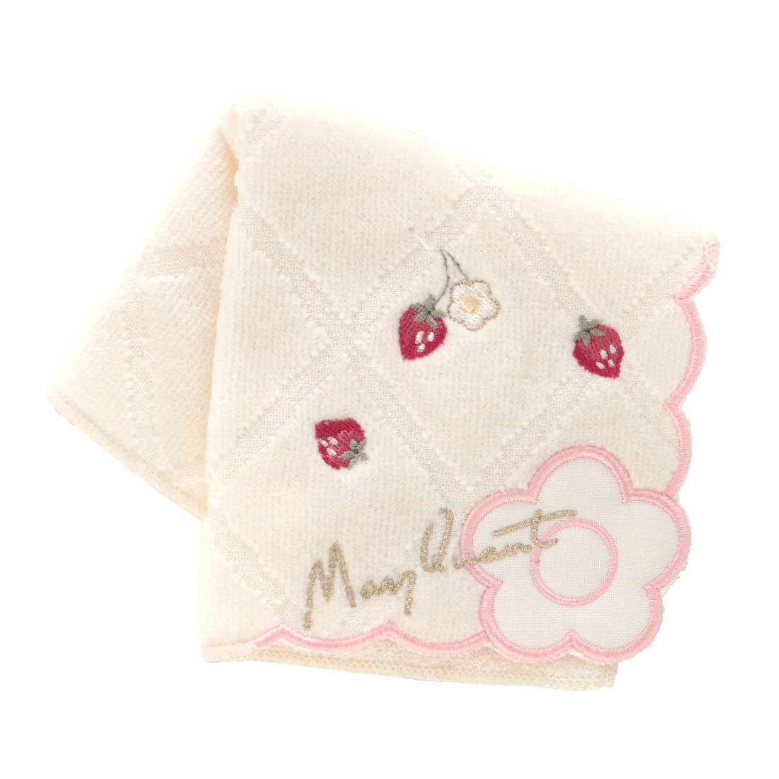  「MARY QUANT ミニタオルハンカチ＜イチゴスカラップ＞」|タオル|