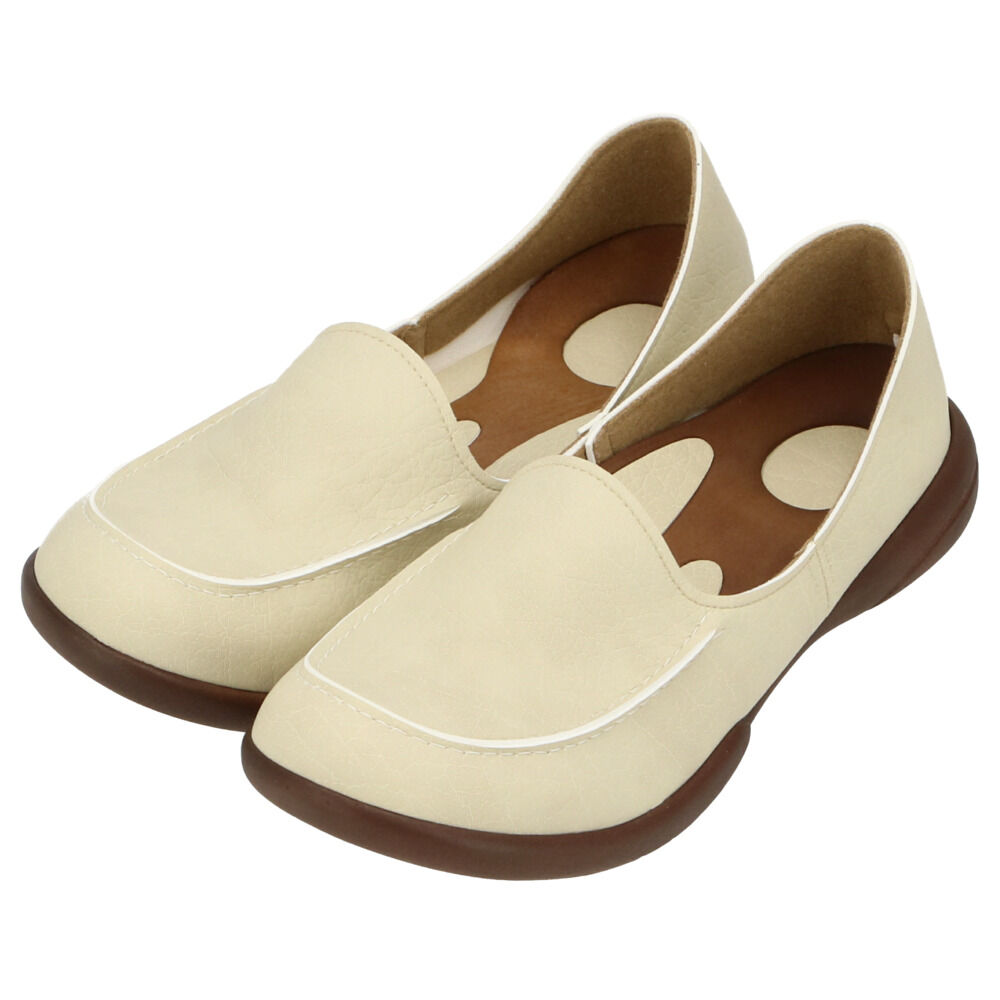 BACKYARD FAMILY「リゲッタ 靴 レディース 通販 ドライビングシューズ  ローファー コンフォートシューズ 運転」|ローファー|ホワイト3