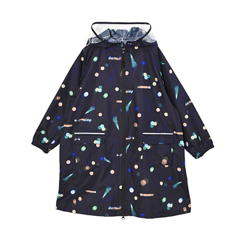 KiU「kiu キウ レインコート キッズ 通販 キッズポンチョ ポンチョ カッパ 雨合羽 ランドセル対応」|レインコート|ブラック1