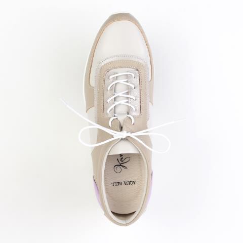 銀座かねまつ「UE260146STE3CBBEG4CB 【本革】【防水】アクアベルヒールアップスニーカー」|スニーカー|