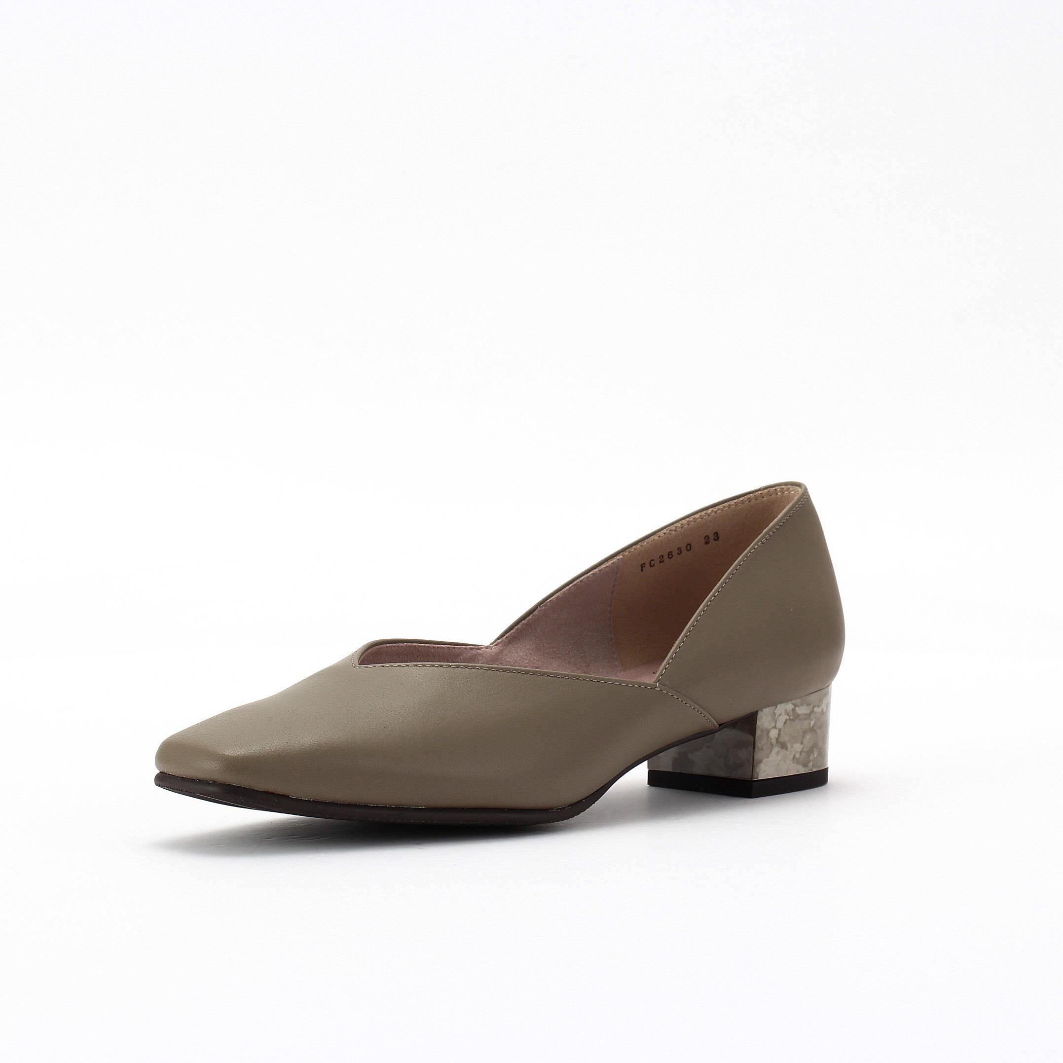 銀座かねまつ「LSFC2630SHPOAK 【本革】【防水】アクアベルスクエアトゥパンプス」|パンプス|オーク