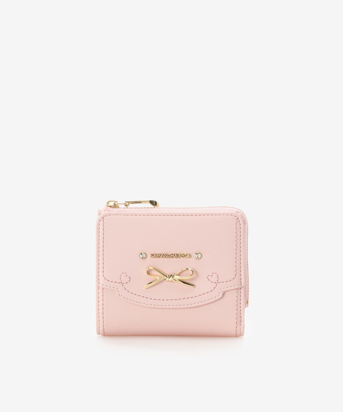 Samantha Vega「フリルリボン折財布」|財布|ピンク